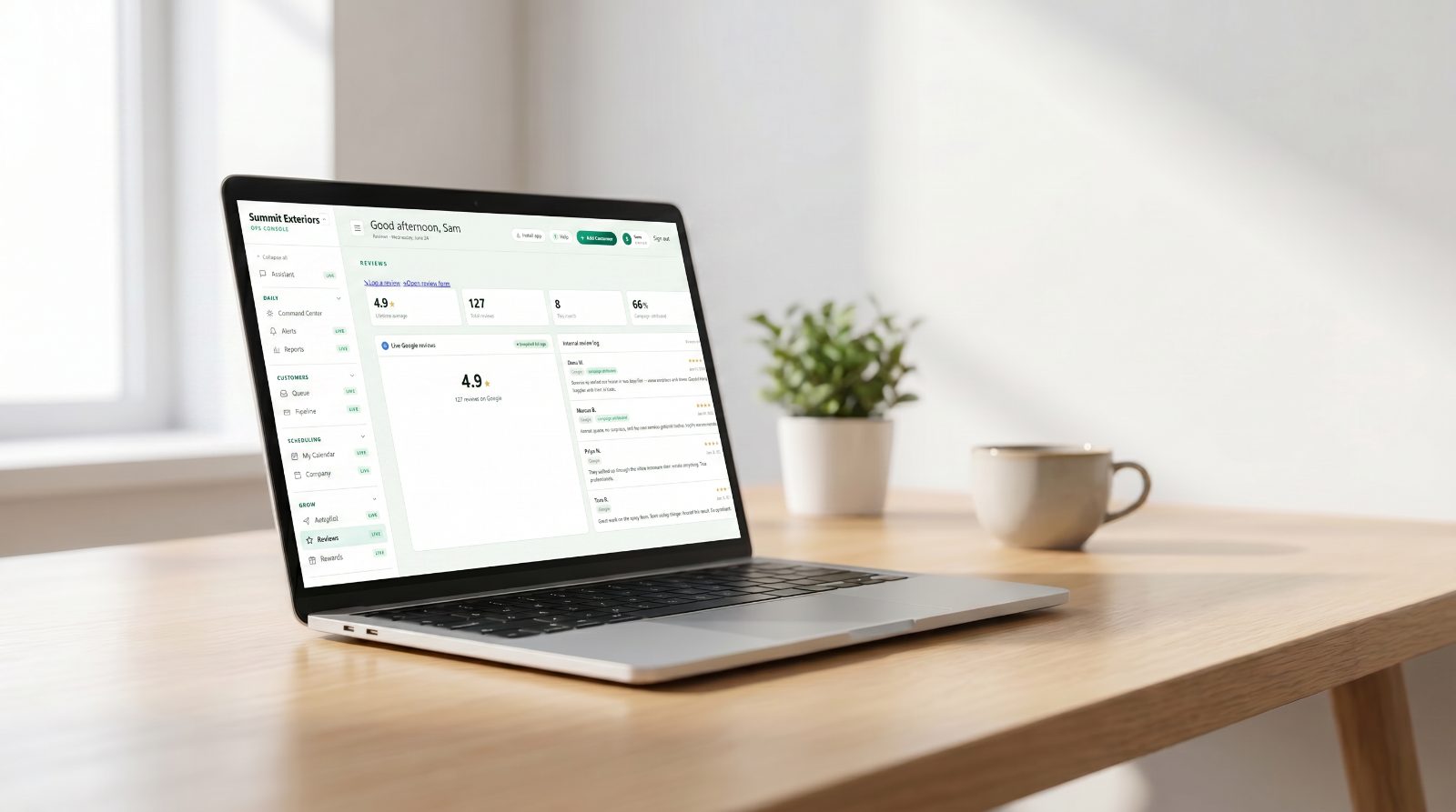 SagiFlo — Five-star reviews on autopilot